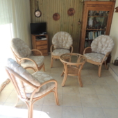 034 fauteuils rotin Golf miel et table basse exodia home design rennes