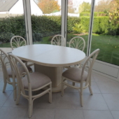 sejour Diana veranda table et chaises en rotin ivoire exodia home design rennes
