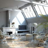 coin salon Madrid rotin fauteuils pivotants nata exodia home design rennes veranda