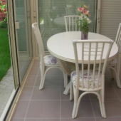 veranda Roma table et chaises rotin ivoire exodia home design rennes