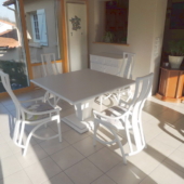 table Talia rotin extensible carre nata veranda exodia home design rennes