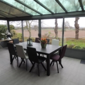 sejour table extensible ceramique Enix veranda exodia