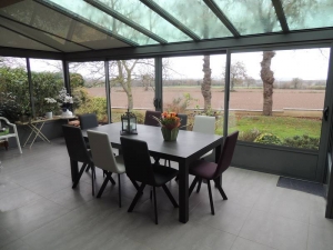 sejour table extensible ceramique Enix veranda exodia