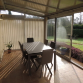 table ceramique extensible beige veranda