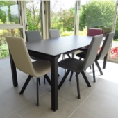 table extensible ceramique chaise pyramide veranda