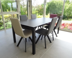 table extensible ceramique chaise pyramide veranda