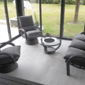 139 canape 3 places et fauteuils Valence rotin veranda