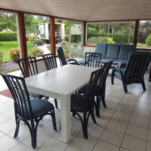 153 meuble rotin veranda bleu Marbella