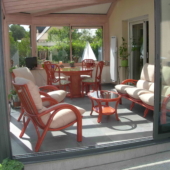 165 meubles rotin veranda mandarine Valence