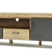 meuble TV industriel metal et bois