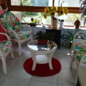 180 Salon rotin Jeu blanc miami