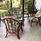 183 salon veranda rotin groseille Miami