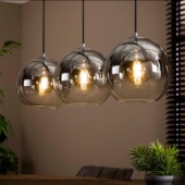 suspension verre luminaire industriel