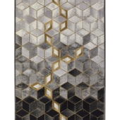 01 tapis deco design noir et or