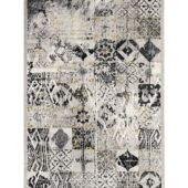 08 tapis deco patchwork gris et or