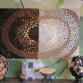 lampe deco murale fer forge wenge et blanc