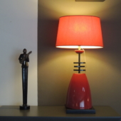lampe design japonais rouge luminaire