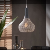 suspension 1 cloche metal gris deco luminaire design