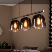 suspension 3 cloches verre deco design luminaire