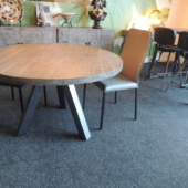 table sejour diam 120 acier et manguier