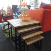 tables gigognes design industriel teck