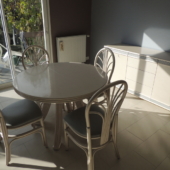 27 table extensible ronde Nacar chaises et bahut rotin exodia home design rennes