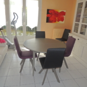 42 table frene ronde extensible taupe exodia home design rennes